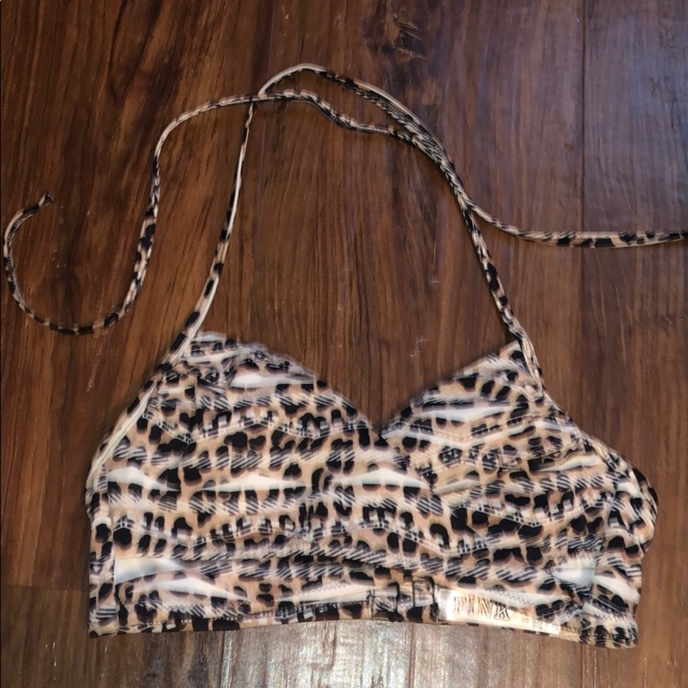 PINK cheetah bikini top
